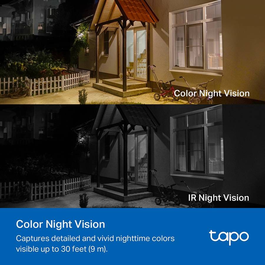 Tp-Link - Tapo Tc82 3MP Smart Wire-Free Indoor/Outdoor Security Camera With Colour Night Vision -...