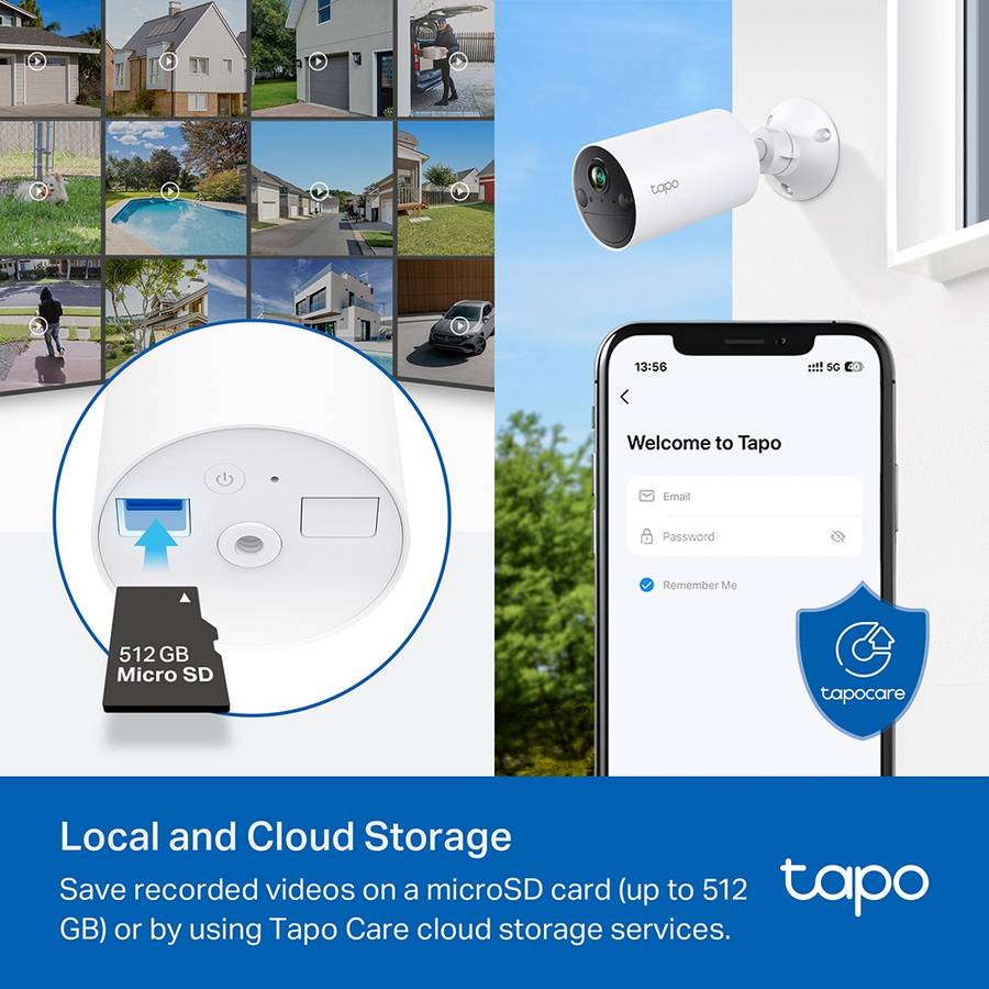 Tp-Link - Tapo Tc82 3MP Smart Wire-Free Indoor/Outdoor Security Camera With Colour Night Vision -...