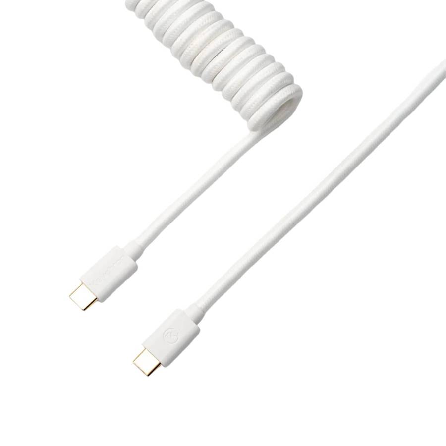 Keychron - Coiled Aviator White Cable - Keychron - Coiled Aviator White Cable