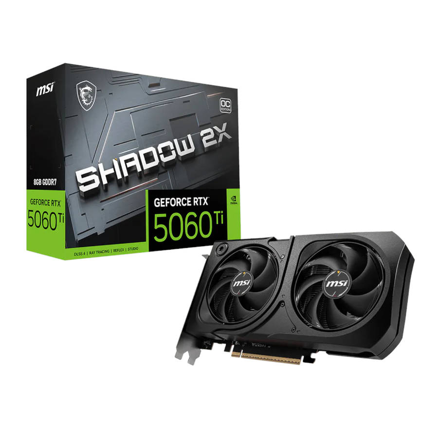 MSI - GeForce RTX 5060 Ti Shadow 2X OC Plus 128-bit GDDR7 8GB Graphics Card - MSI - GeForce RTX 5...