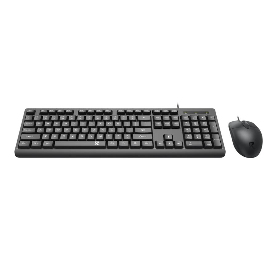 Redragon - BS-7543 Wired Keyboard and Mouse Combo - Black - Redragon - BS-7543 Wired Keyboard and...