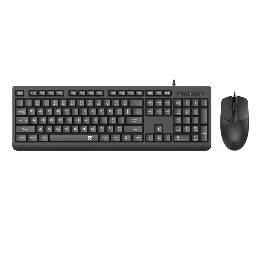 Redragon - BS-7543 Wired Keyboard and Mouse Combo - Black - Redragon - BS-7543 Wired Keyboard and...