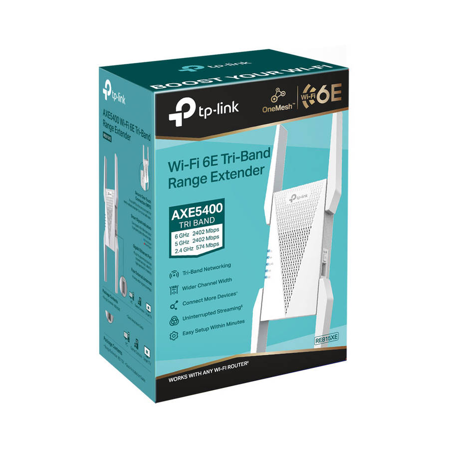 Tp-Link - RE815XE AXE5400 Mesh Wi-Fi 6E Range Extender - Tp-Link - RE815XE AXE5400 Mesh Wi-Fi 6E ...