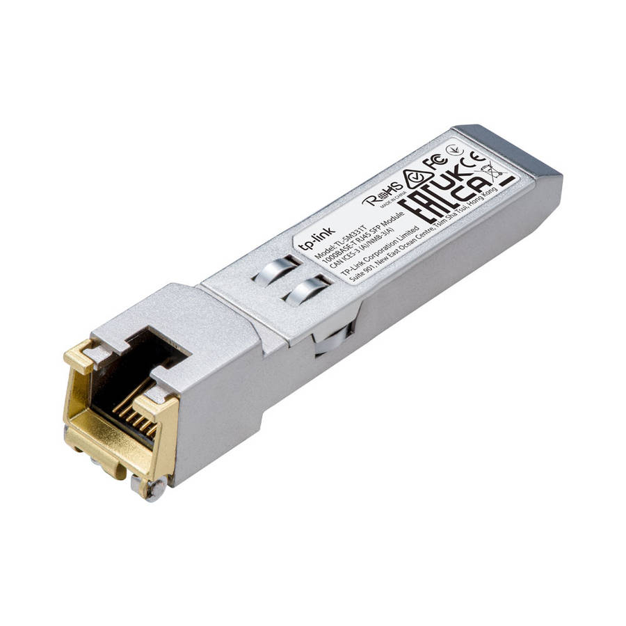 Tp-Link - SM331T 1000Base-T RJ45 SFP Module 100m Cat5e UTP Reach, Low Power - Tp-Link - SM331T 10...
