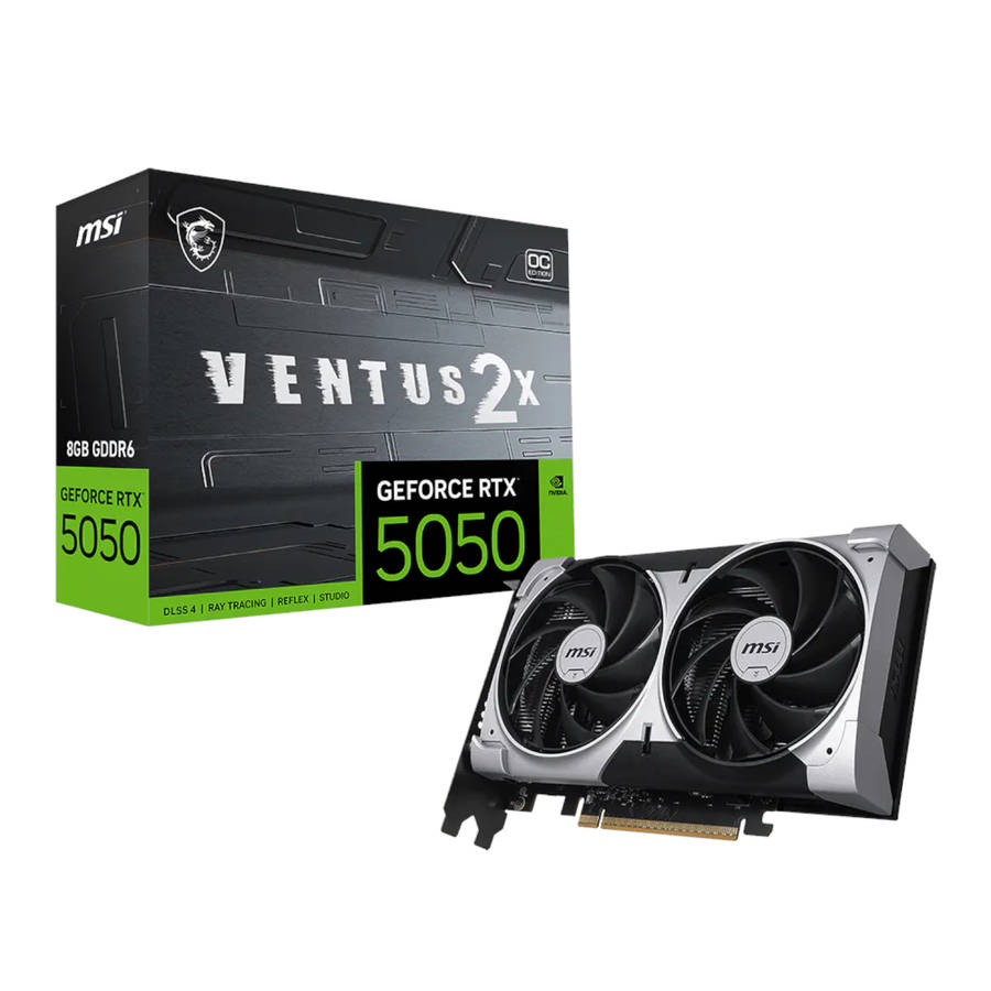 MSI - GeForce RTX 5050 8G Ventus 2X OC Graphics Card - MSI - GeForce RTX 5050 8G Ventus 2X OC Gra...