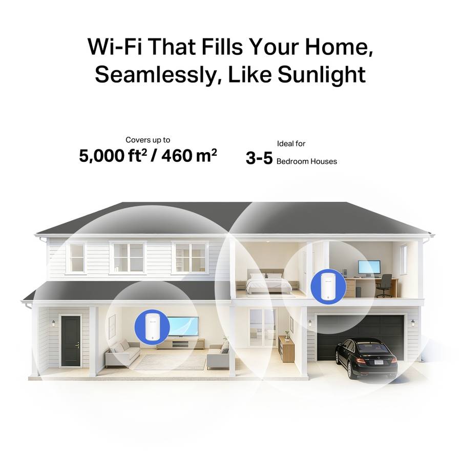 Mercusys - E27Be Be3600 Whole-Home Mesh Wi-Fi 7 System (2-Pack) - Mercusys - E27Be Be3600 Whole-H...
