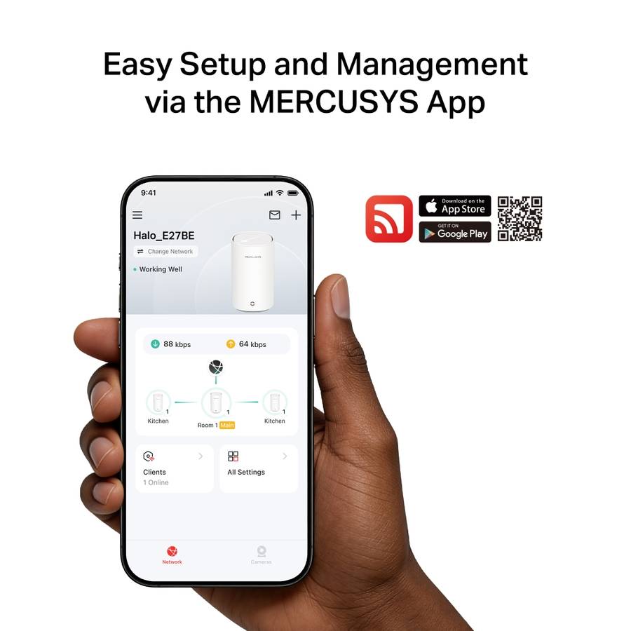 Mercusys - E27Be Be3600 Whole-Home Mesh Wi-Fi 7 System (2-Pack) - Mercusys - E27Be Be3600 Whole-H...