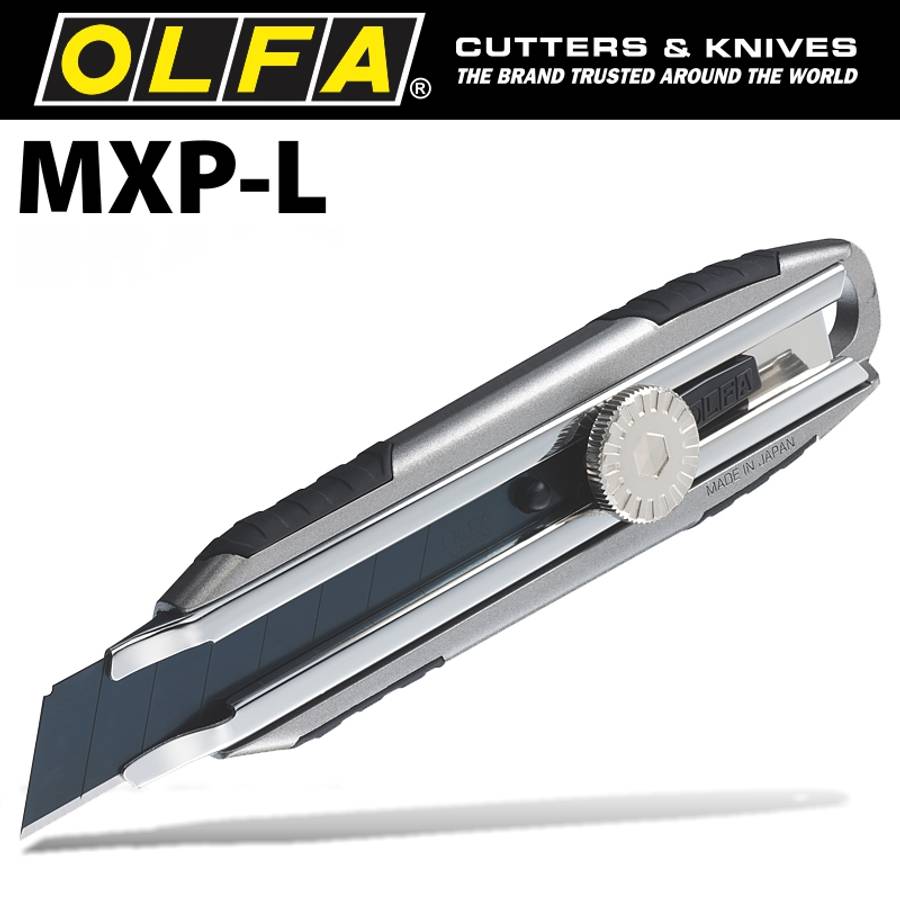 Olfa - Cutter 18mm With Blade Wheel Lock + Excelblack Blade - Olfa - Cutter 18mm With Blade Wheel...