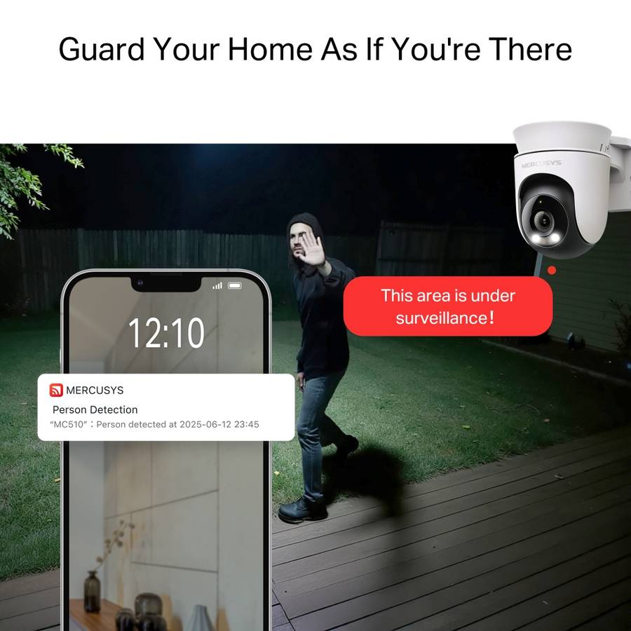 Mercusys - 2K 3MP Pan Tilt WiFi Camera - Mercusys - 2K 3MP Pan Tilt WiFi Camera