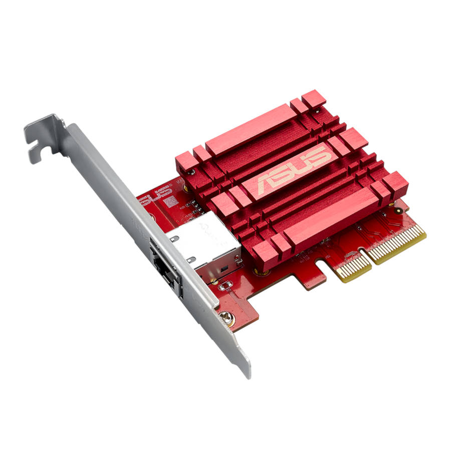 Asus - XG-C100C V3 10Gbps PCIe Network Adapter-RJ45( Red/S) - Asus - XG-C100C V3 10Gbps PCIe Netw...