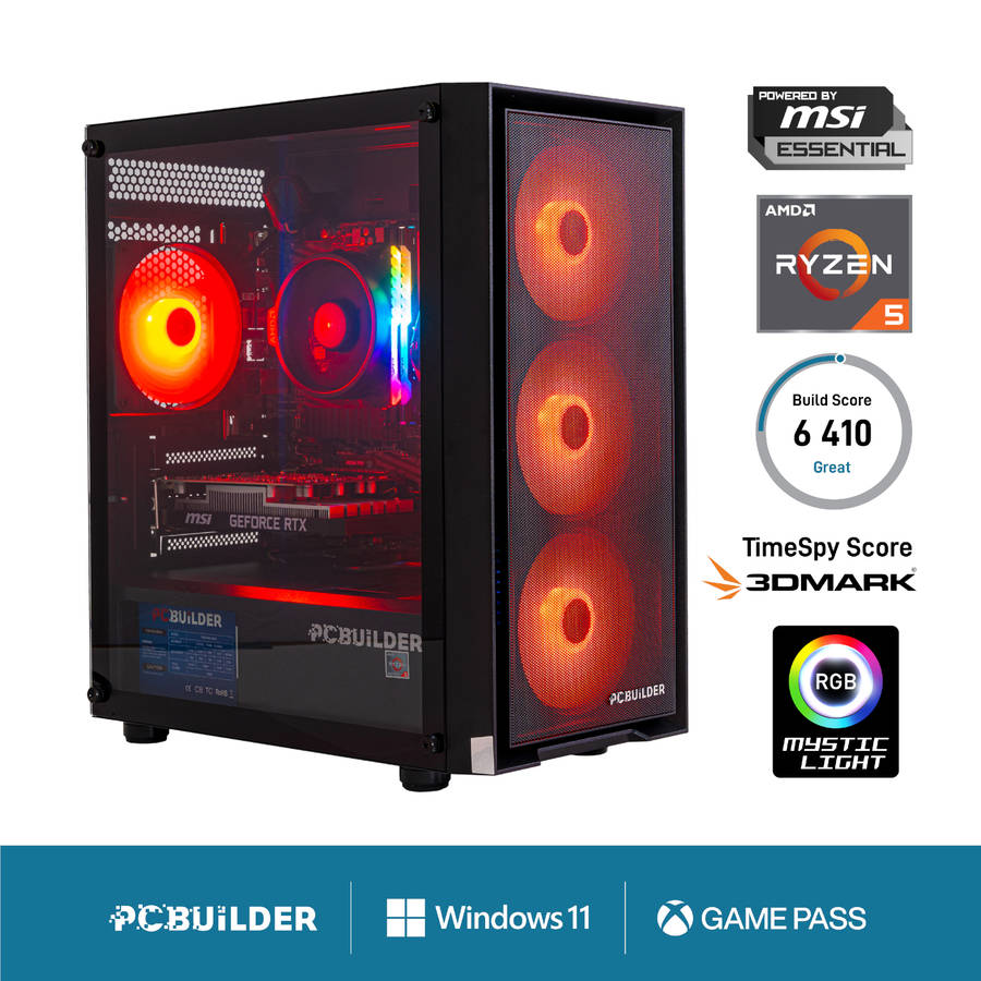 PCBuilder - Ryzen 5 5500 Scout Windows 11 Gaming PC - PCBuilder - Ryzen 5 5500 Scout Windows 11 G...