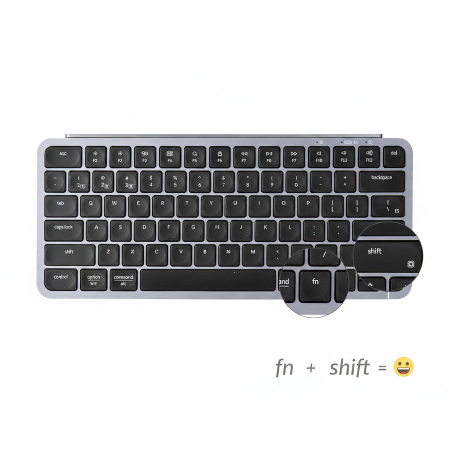 Keychron - B1 Pro 75% Layout Wireless Keyboard and Mouse Combo - Space Grey - Keychron - B1 Pro 7...