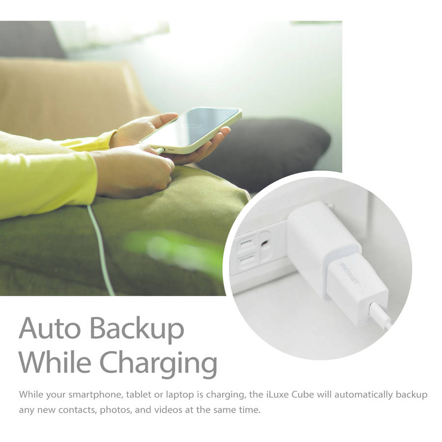 Patriot - iLuxe Cube 512GB Type-C Smart Backup Solution - White - Patriot - iLuxe Cube 512GB Type...