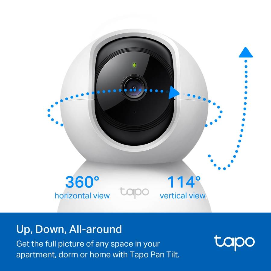 Tp-Link - Tapo C210P2 (2-Pack) Pan/Tilt 2K 3MP Wi-Fi Security Camera - Tp-Link - Tapo C210P2 (2-P...