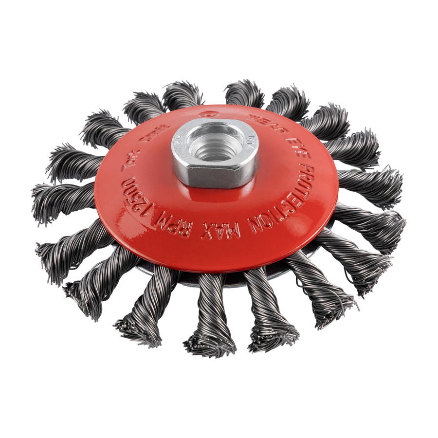 Tork Craft - Wire Cup Brush Twisted Bevel Plain 115mmxm14 Bulk - Tork Craft - Wire Cup Brush Twis...