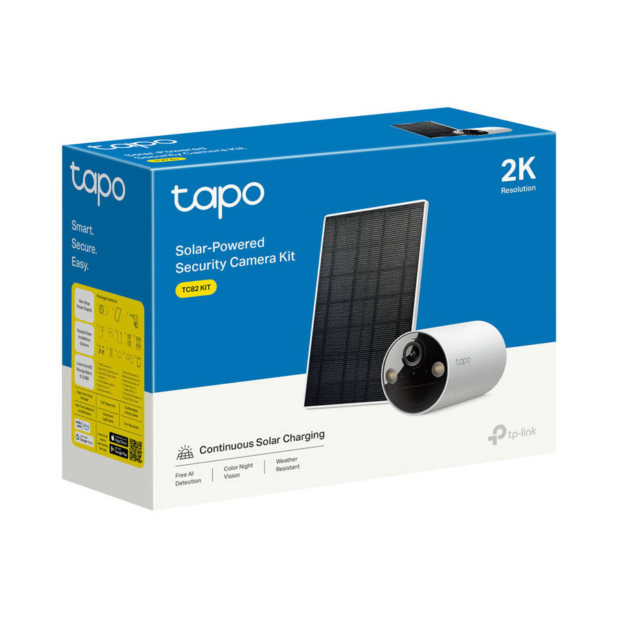 Tp-Link - Tapo TC82 KIT Solar-Powered Security Camera Kit - Tp-Link - Tapo TC82 KIT Solar-Powered...