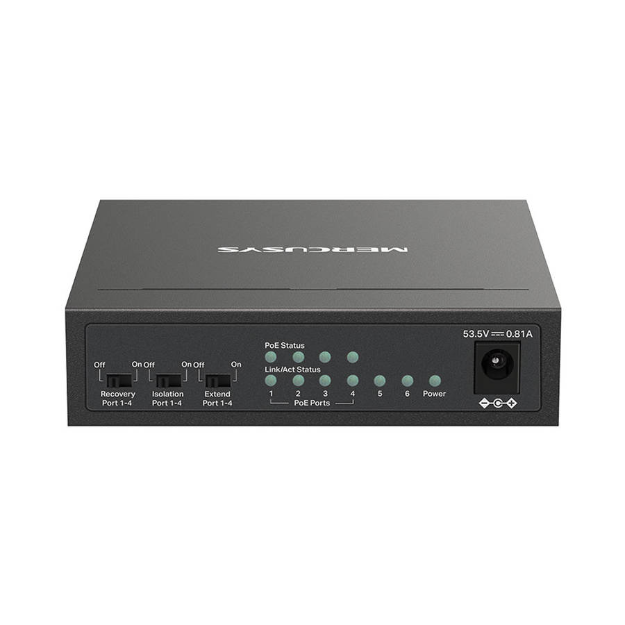 Mercusys - MS106LP 6-Port 10/100Mbps Desktop Switch with 4-Port PoE+ - Mercusys - MS106LP 6-Port ...