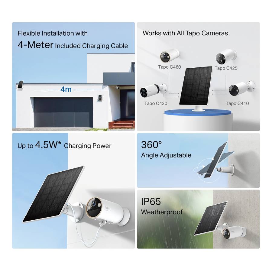 Tp-Link - Tapo Solar Panel 4.5W - Tp-Link - Tapo Solar Panel 4.5W