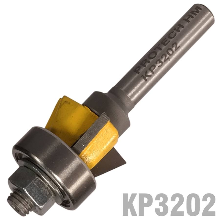 Pro-Tech - Bevel Trim Bit 1/2' X 3/8' Three Flute 22 1/4' Shank - Pro-Tech - Bevel Trim Bit 1/2' ...
