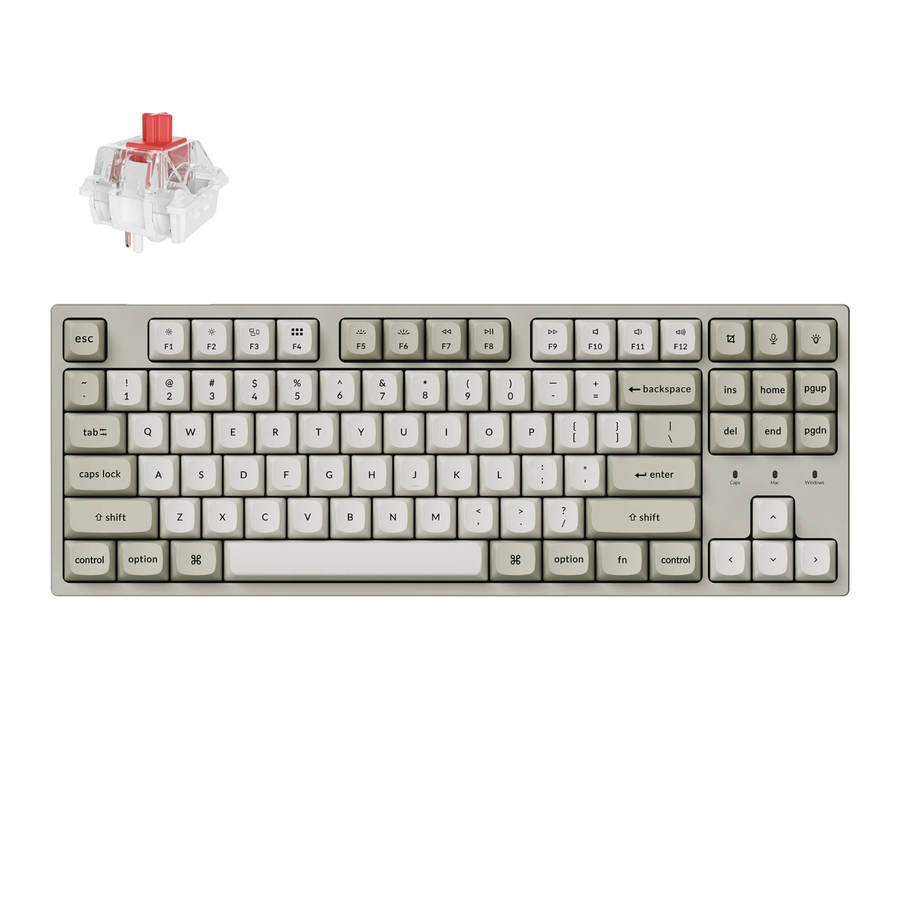 Keychron - C1 Pro 8K 80% Super Red Hot-swappable RGB Wired Mechanical Keyboard - Keychron - C1 Pr...