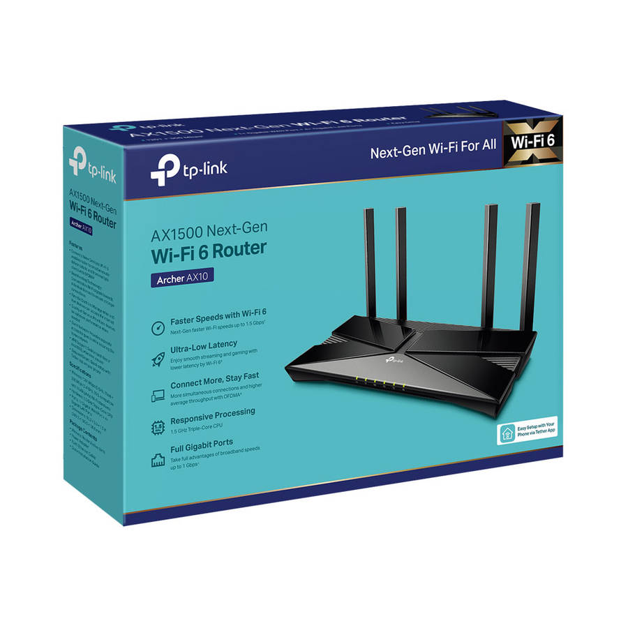 Tp-Link - Archer AX1500 Dual Band Gigabit Router - New WiFi 6 Technology - Tp-Link - Archer AX150...