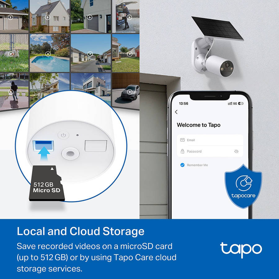 Tp-Link - Tapo Tc85 Kit Solar-Powered Security Camera Kit - Tp-Link - Tapo Tc85 Kit Solar-Powered...