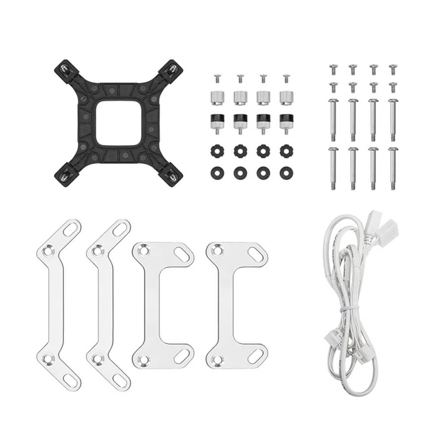 DEEPCOOL - LM240 ARGB 240mm AiO CPU Liquid Cooler - White - DEEPCOOL - LM240 ARGB 240mm AiO CPU L...