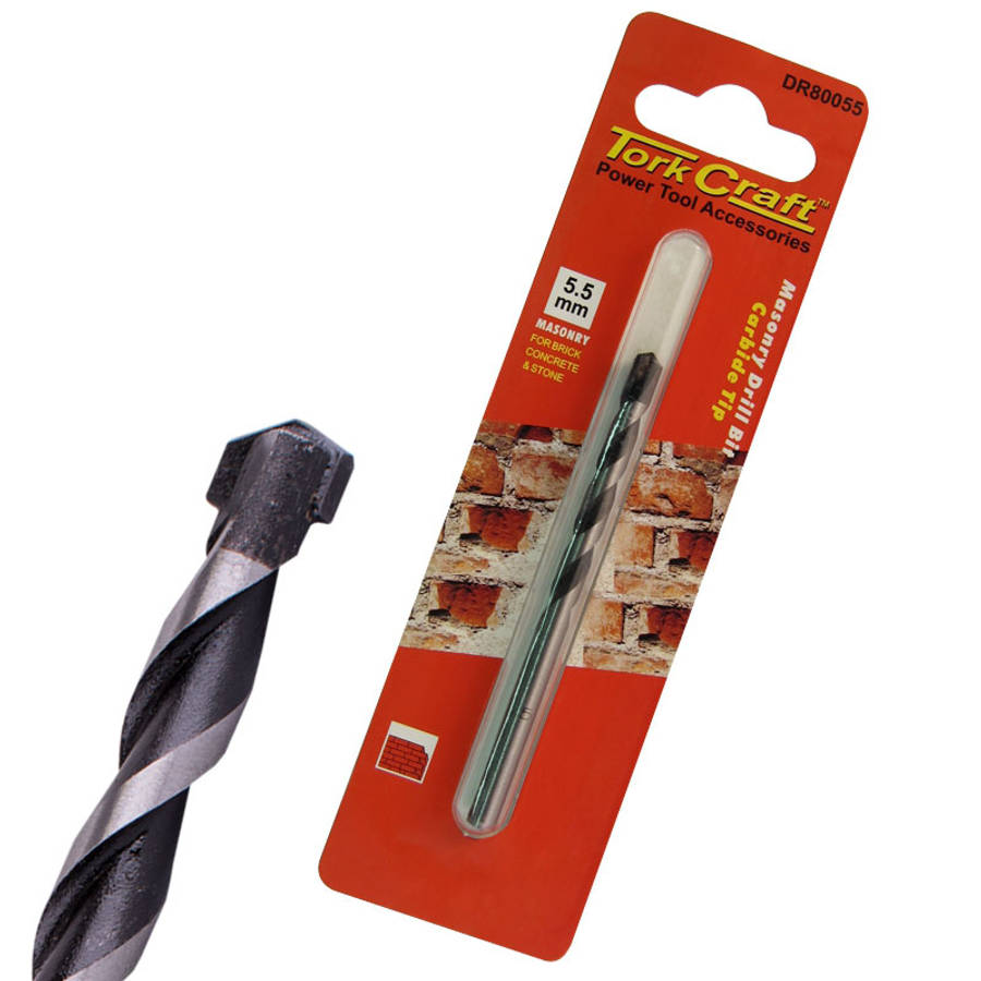 Tork Craft - Drill Bit Masonry/Concrete 5.5mm 1/Card - Tork Craft - Drill Bit Masonry/Concrete 5....