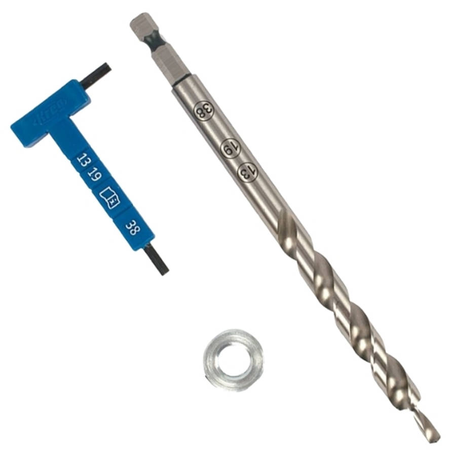 Kreg - Drill Bit / Easy Set Drill Bit with Stop Collar Gauge / Hex Wrench - Kreg - Drill Bit / Ea...