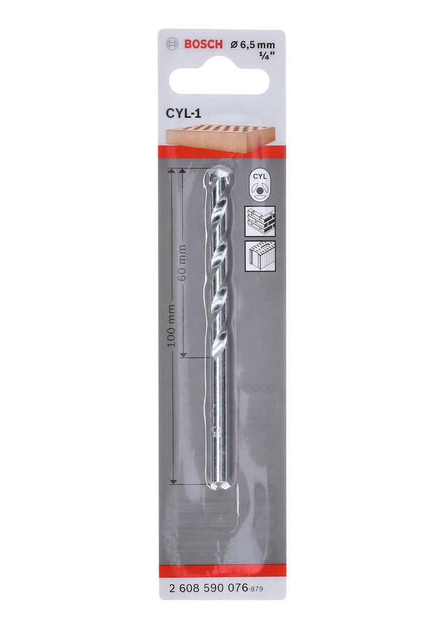 Bosch - CYL-1 Masonry Drill Bit 6,5 x 60 x 100 mm, d 5,2 mm - Bosch - CYL-1 Masonry Drill Bit 6,5...