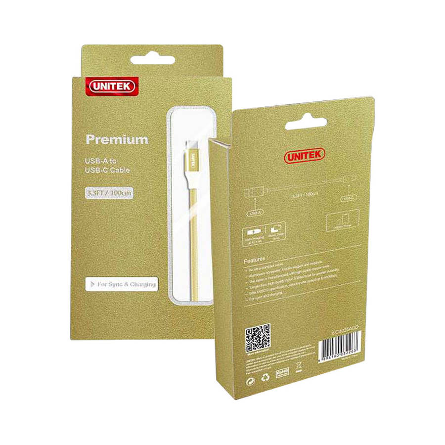 Unitek - 1.5m 2 in 1 Micro & Lightning Cable - Gold - Unitek - 1.5m 2 in 1 Micro & Lightning Cabl...
