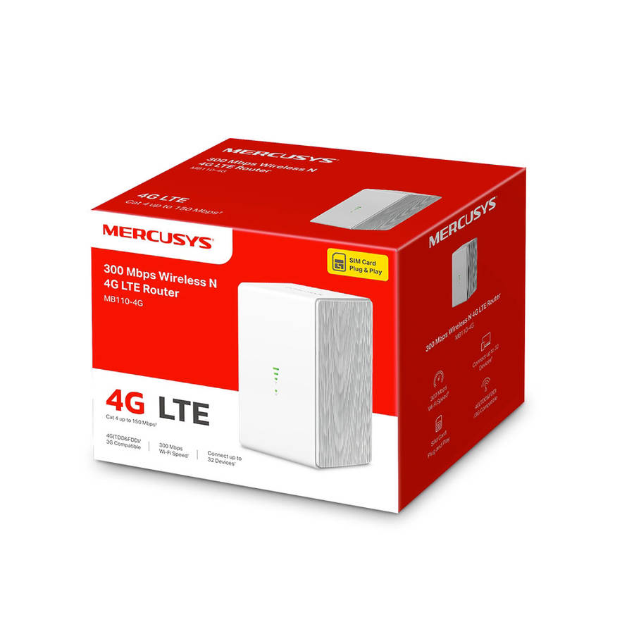 Mercusys - N300 WiFi 4G Lte Router - Mercusys - N300 WiFi 4G Lte Router