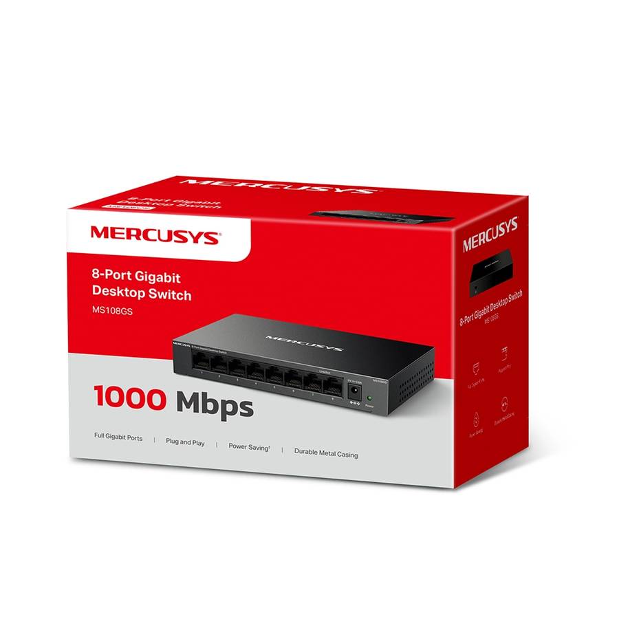 Mercusys - 8Port Gigabit Desktop Switch - Mercusys - 8Port Gigabit Desktop Switch