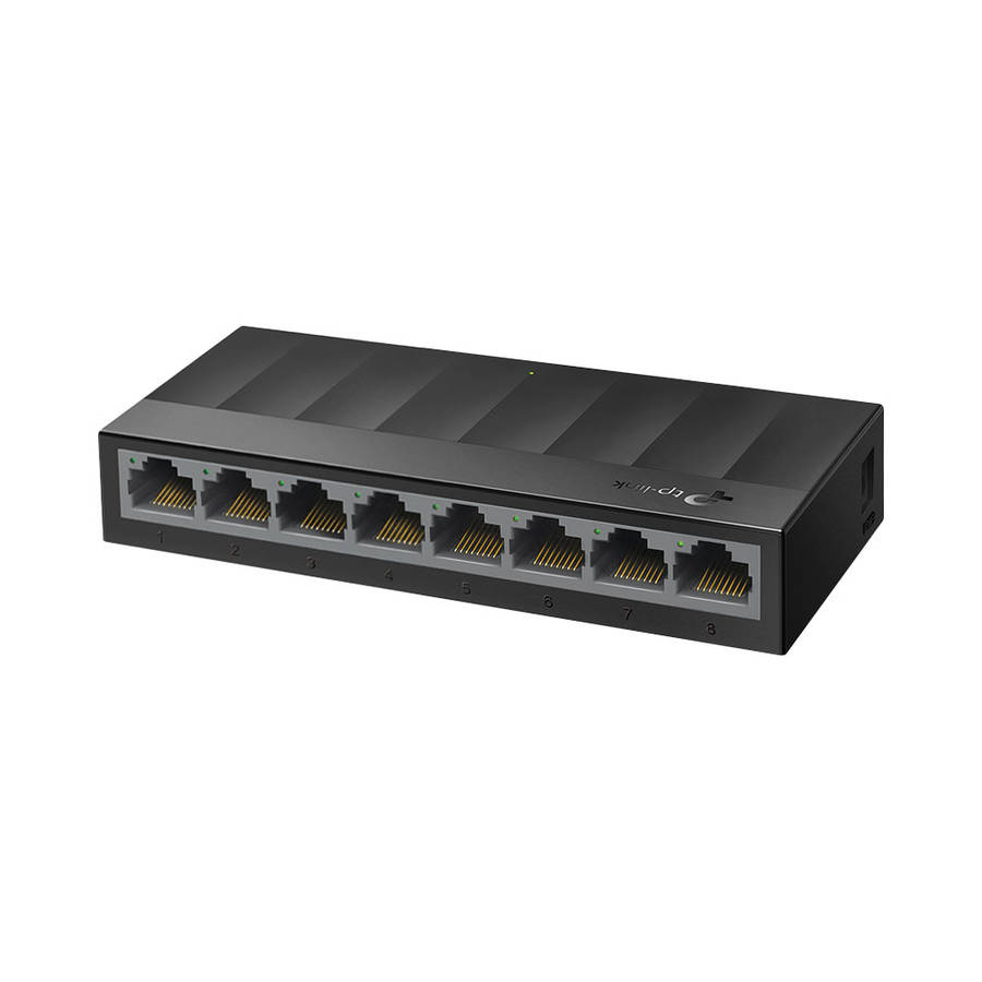 Tp-Link - LS1008G 8-Port 10/100/1000Mbps Desktop Switch | Quiet FanlessDesign - Tp-Link - LS1008G...