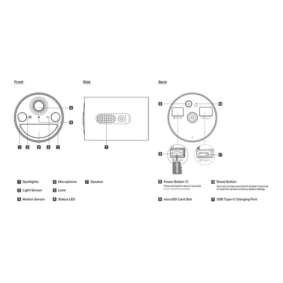 Tp-Link - Smart 3MP Wire-Free Security Camera (1-Pack) - Tp-Link - Smart 3MP Wire-Free Security C...