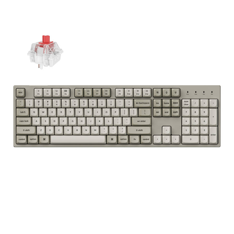 Keychron - C2 Pro 100% 8K Super Red Switch Hot-Swap RGB Wired Custom Mechanical Keyboard - Keychr...
