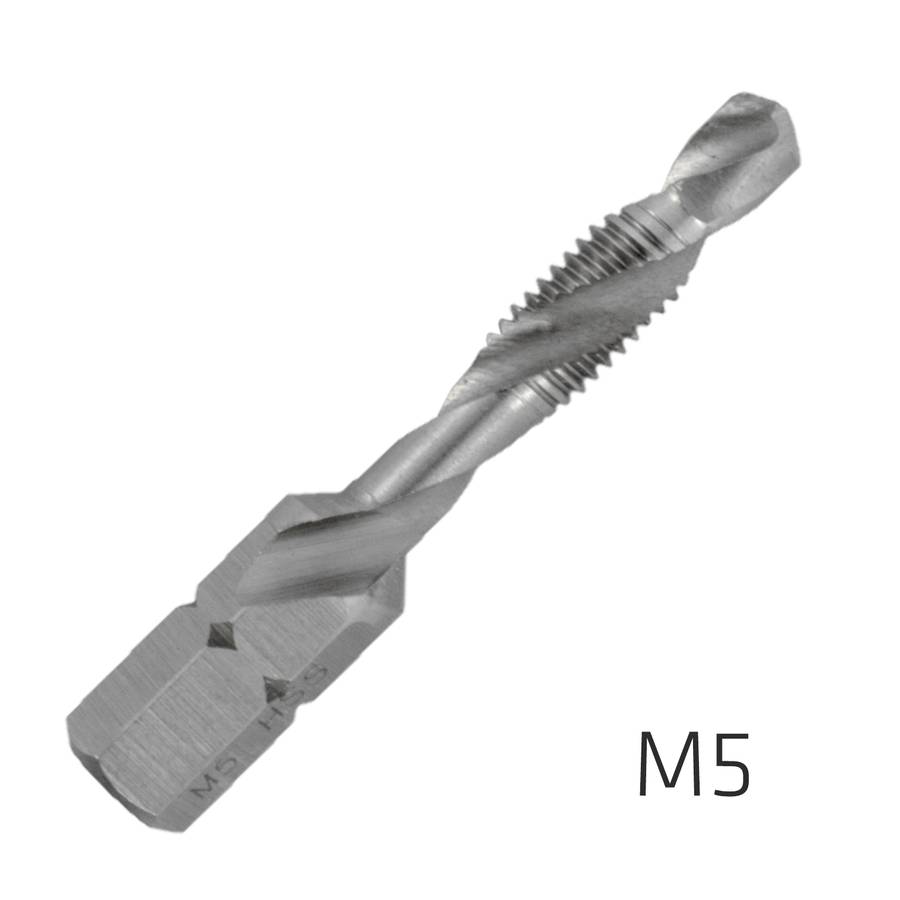 Alpen - Combination Tap Plw M5 1/4' Shank - Alpen - Combination Tap Plw M5 1/4' Shank