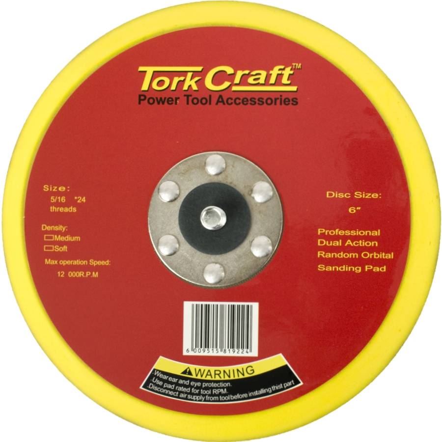 Tork Craft - Da Sander Pad Psa 5 16 - 24Unf Med Soft 150mm 6' - Tork Craft - Da Sander Pad Psa 5 ...