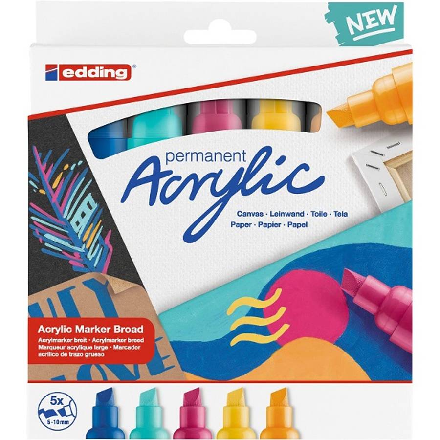 Edding - 5000 Acrylic Markers Broad 5's - Edding - 5000 Acrylic Markers Broad 5's