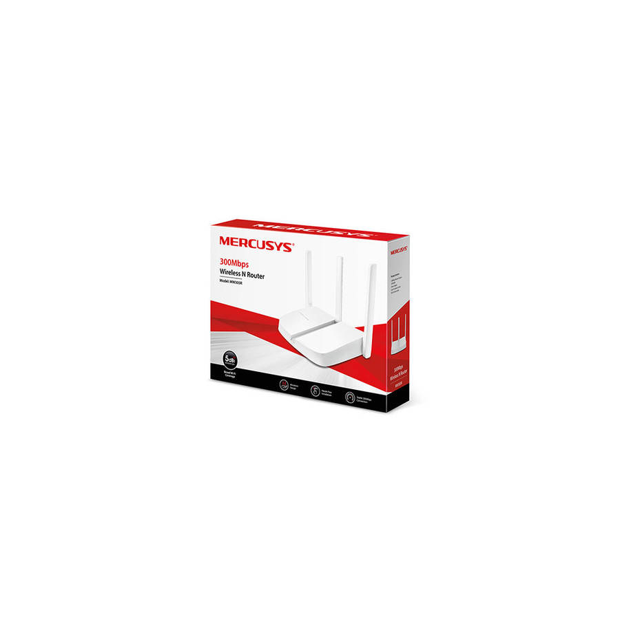 Mercusys - MW305R 300Mbps Wireless N Router with 3 High-Gain Antennas - Mercusys - MW305R 300Mbps...