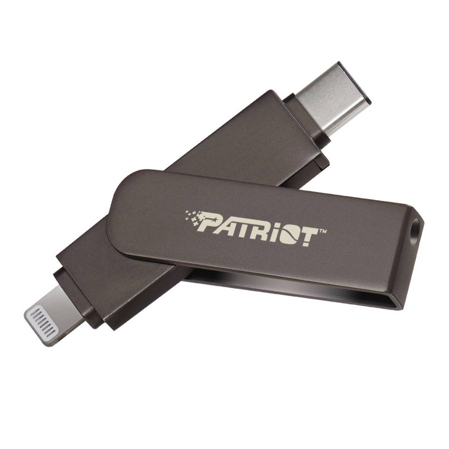 Patriot - iLuxe Stick C 256GB USB 3.2 GEN 1 Type C + Lightning Flash Drive - Black - Patriot - iL...