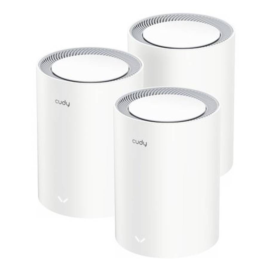 Cudy - AX3000 Wi-Fi 6 Mesh Kit 3 Pack - White - Cudy - AX3000 Wi-Fi 6 Mesh Kit 3 Pack - White