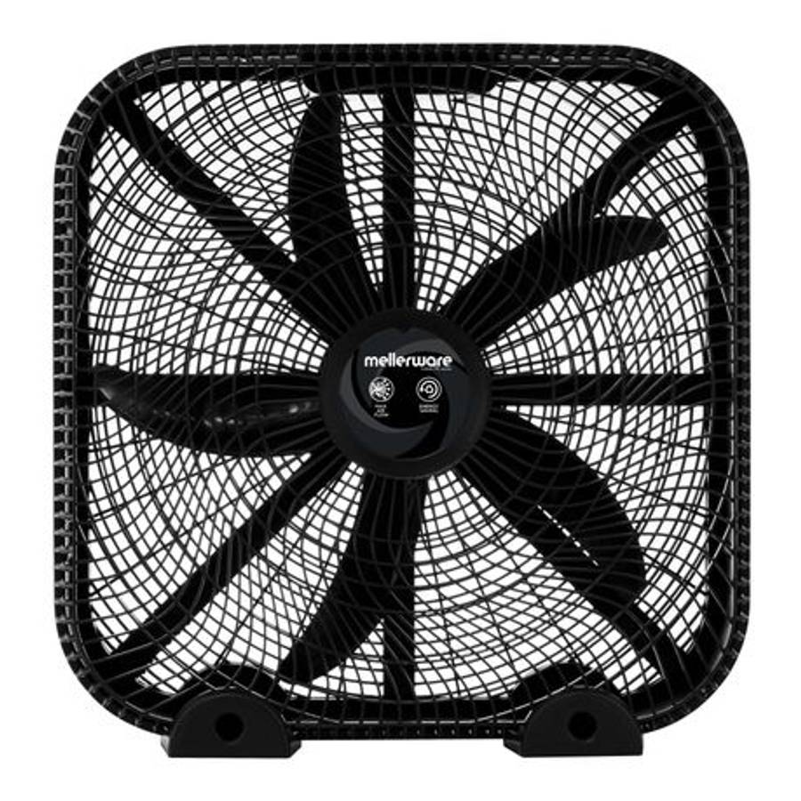 Mellerware - Fan Floor 5 Blade Plastic Black 50cm 120W "Eolo" - Mellerware - Fan Floor 5 Blade Pl...
