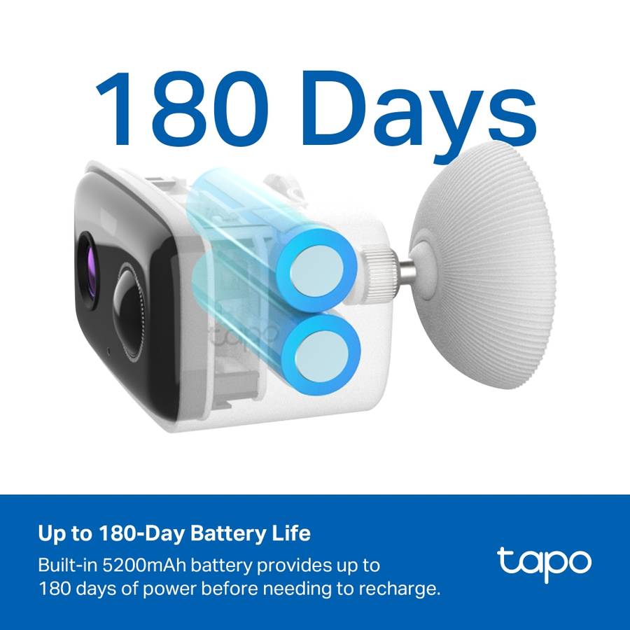 Tp-Link - Tapo C400 2MP Smart Wire-Free Outdoor Security Camera - Tp-Link - Tapo C400 2MP Smart W...