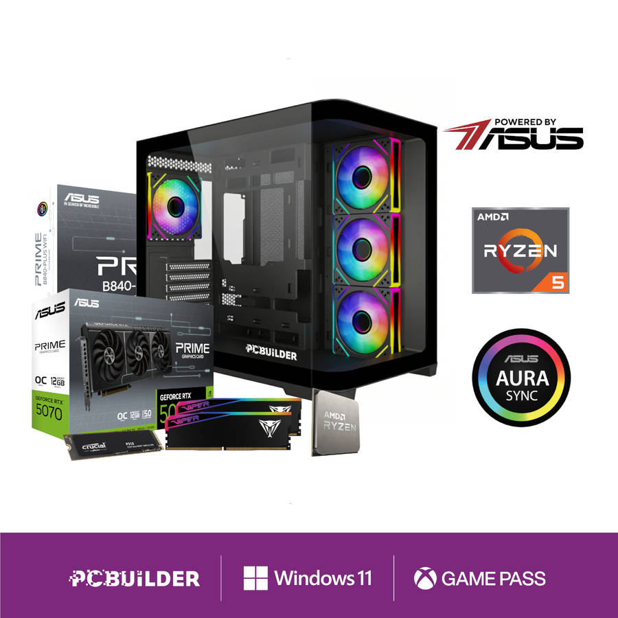 PCBuilder - Ryzen 5 7600 Maverick Windows 11 Gaming PC - PCBuilder - Ryzen 5 7600 Maverick Window...