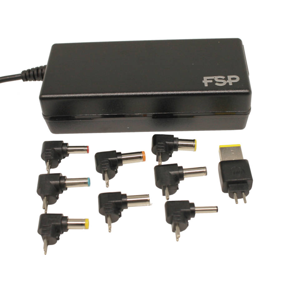 FSP - NB PRO 90W Universal Laptop Adapter - Black - FSP - NB PRO 90W Universal Laptop Adapter - B...