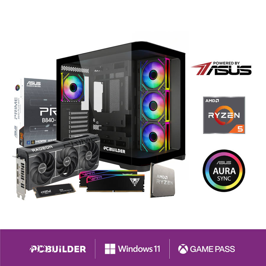 PCBuilder - Ryzen 5 7600 Seeker Windows 11 Gaming PC - PCBuilder - Ryzen 5 7600 Seeker Windows 11...