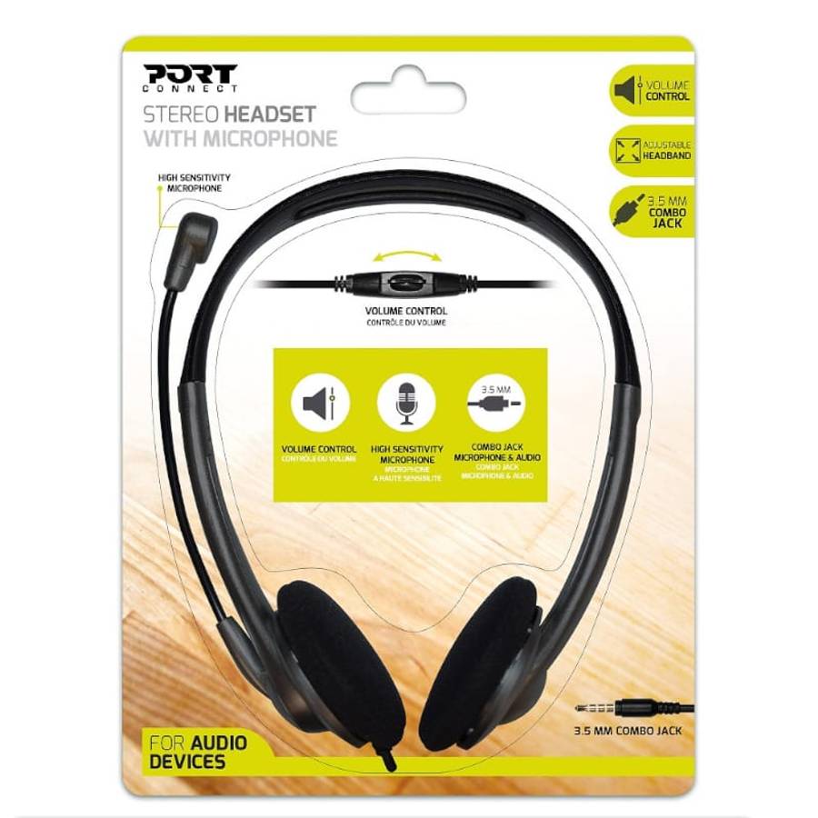 Port - 3.5 mm Jack Stereo Microphone Headset - Port - 3.5 mm Jack Stereo Microphone Headset