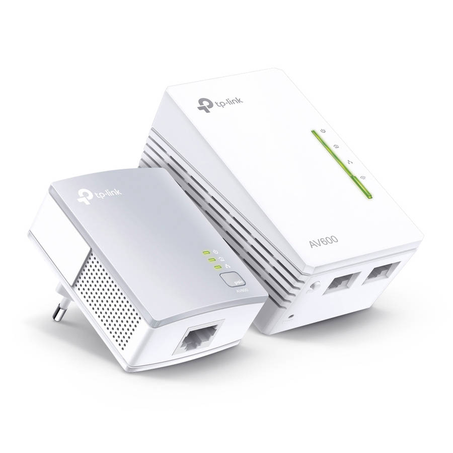 Tp-Link - 300Mbps AV600 Wi-Fi Powerline Extender Starter Kit - Tp-Link - 300Mbps AV600 Wi-Fi Powe...