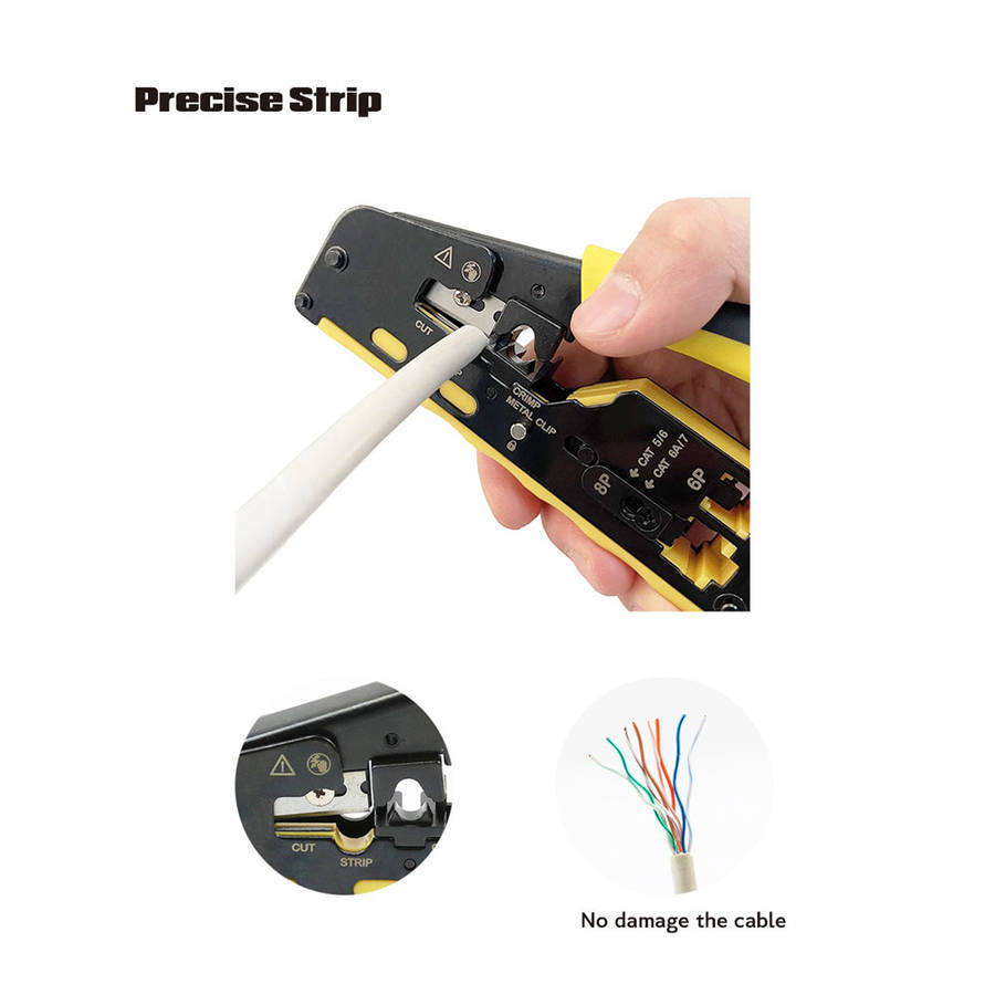 Sprotek - 3 In 1,Crimping Tool Cat5,6,7 Pass Through - Sprotek - 3 In 1,Crimping Tool Cat5,6,7 Pa...